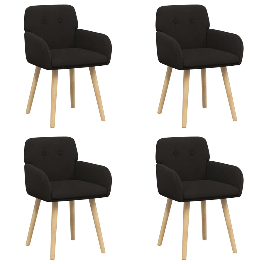 Eettafelstoelen 4 pcs Bouclé Zwart 59 x 57 x 85 cm