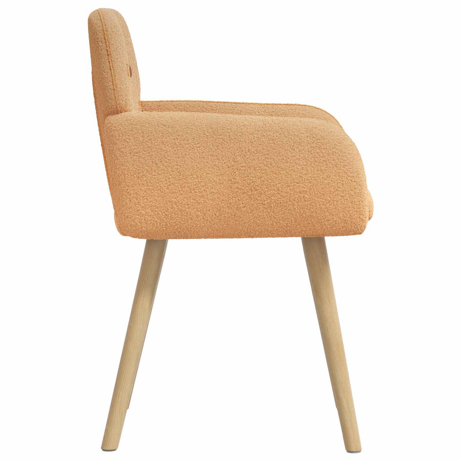 Eettafelstoelen 4 pcs Bouclé Beige 59 x 57 x 85 cm