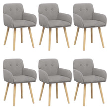 Eettafelstoelen 6 pcs Bouclé Lichtgrijs 59 x 57 x 85 cm
