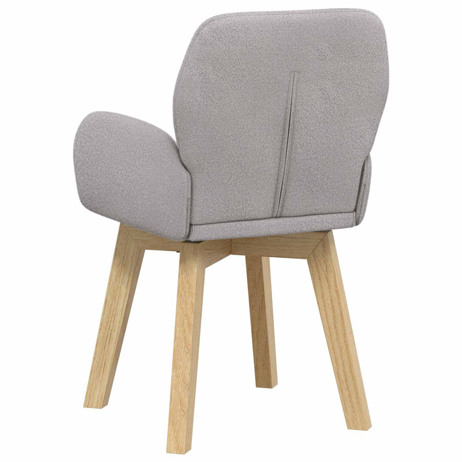 Eettafelstoelen 6 pcs Bouclé Lichtgrijs 59 x 57 x 85 cm