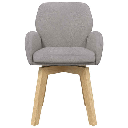 Eettafelstoelen 6 pcs Bouclé Lichtgrijs 59 x 57 x 85 cm