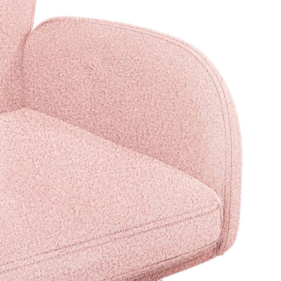 Eettafelstoelen 6 pcs Bouclé Roze 59 x 57 x 85 cm