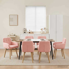 Eettafelstoelen 6 pcs Bouclé Roze 59 x 57 x 85 cm