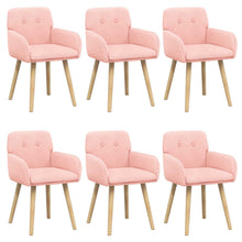 Eettafelstoelen 6 pcs Bouclé Roze 59 x 57 x 85 cm