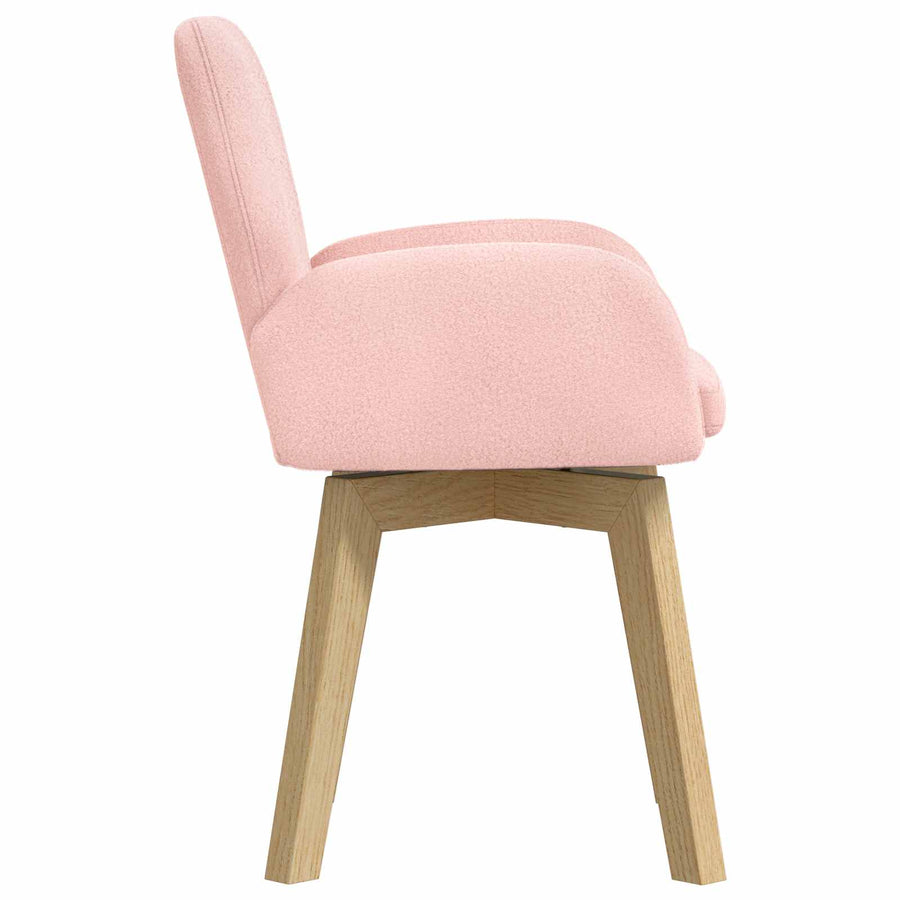 Eettafelstoelen 6 pcs Bouclé Roze 59 x 57 x 85 cm