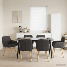 Eettafelstoelen 6 pcs Bouclé Donkergrijs 59 x 57 x 85 cm