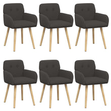 Eettafelstoelen 6 pcs Bouclé Donkergrijs 59 x 57 x 85 cm