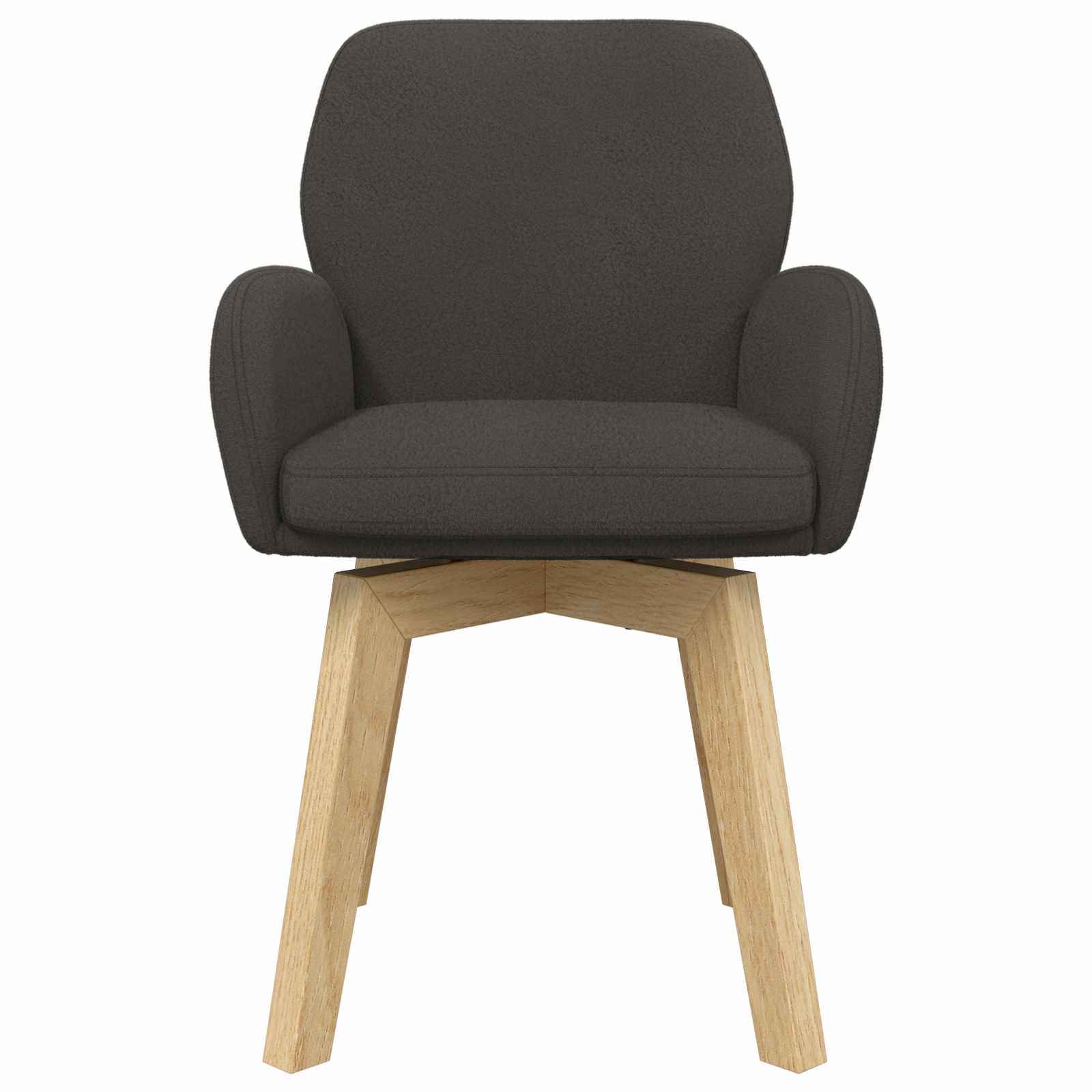 Eettafelstoelen 6 pcs Bouclé Donkergrijs 59 x 57 x 85 cm