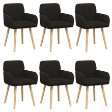 Eettafelstoelen 6 pcs Bouclé Zwart 59 x 57 x 85 cm
