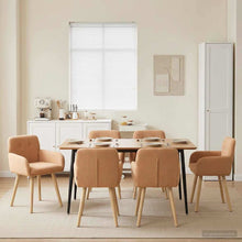 Eettafelstoelen 6 pcs Bouclé Beige 59 x 57 x 85 cm