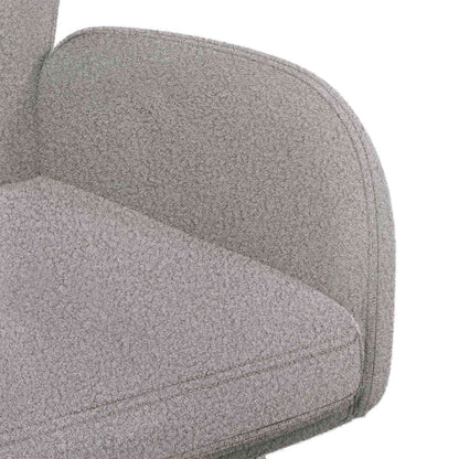 Draai Eetstoelen 4 pcs Bouclé Lichtgrijs 54 x 58 x 87 cm