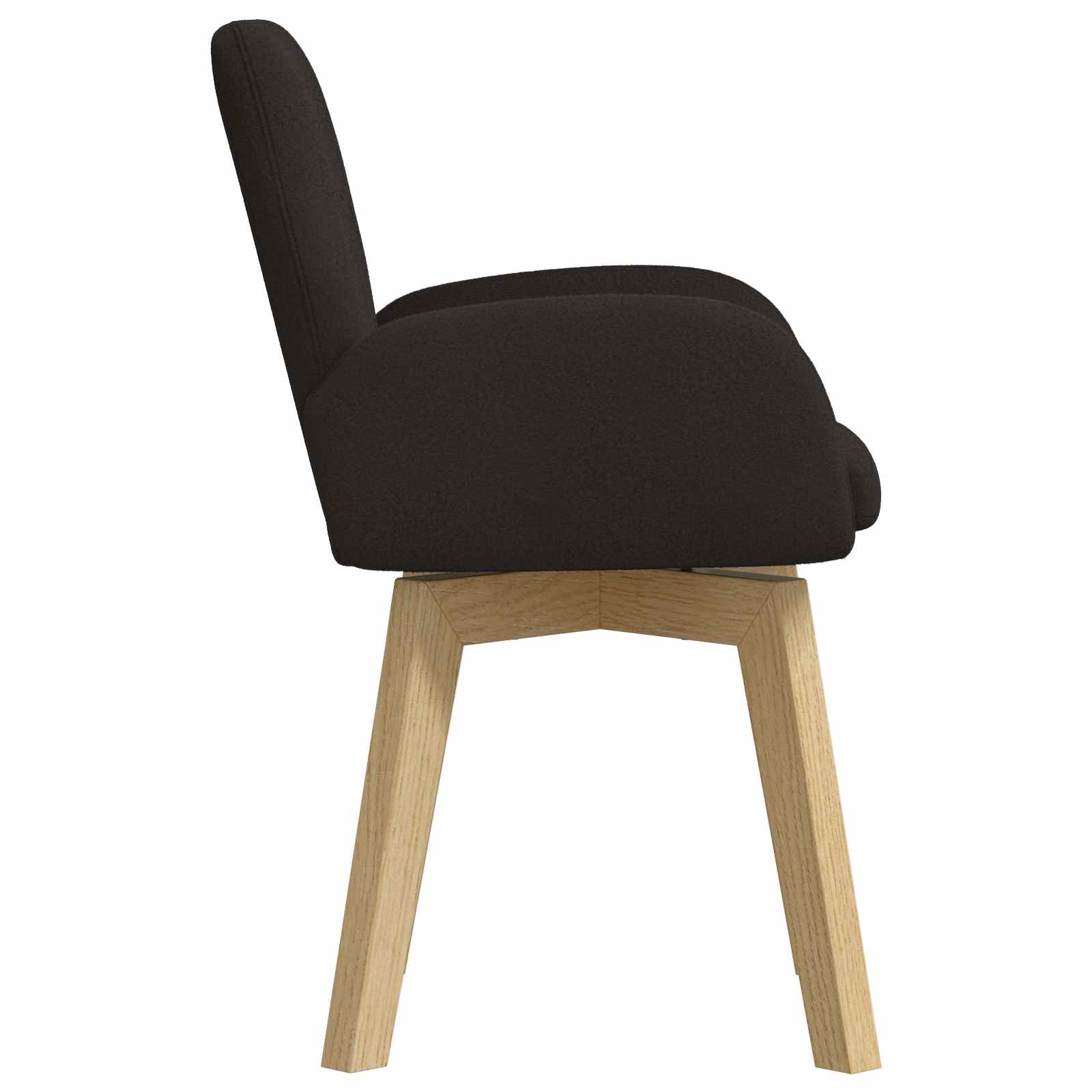 Draai Eetstoelen 4 pcs Bouclé Zwart 54 x 58 x 87 cm