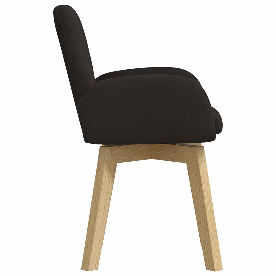 Draai Eetstoelen 4 pcs Bouclé Zwart 54 x 58 x 87 cm
