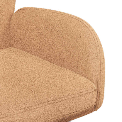 Draai Eetstoelen 4 pcs Bouclé Beige 54 x 58 x 87 cm