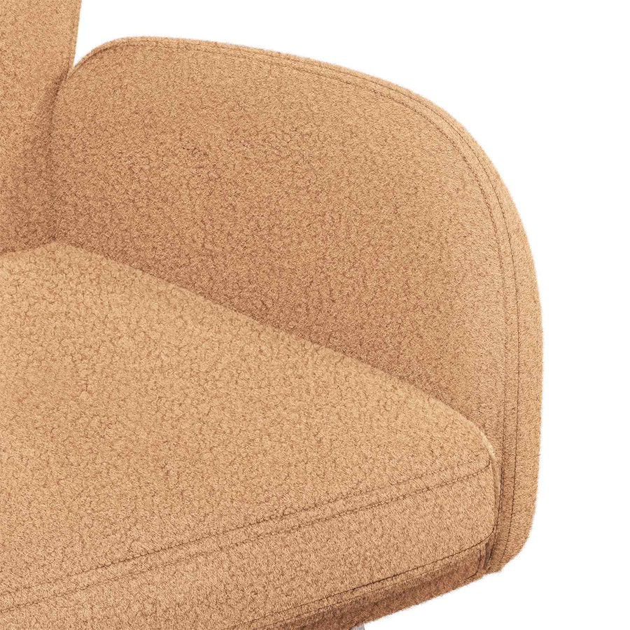 Draai Eetstoelen 4 pcs Bouclé Beige 54 x 58 x 87 cm
