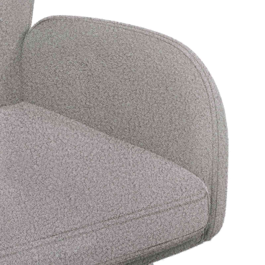 Draai Eetstoelen 6 pcs Bouclé Lichtgrijs 54 x 58 x 87 cm