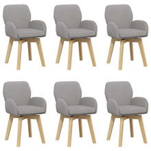 Draai Eetstoelen 6 pcs Bouclé Lichtgrijs 54 x 58 x 87 cm