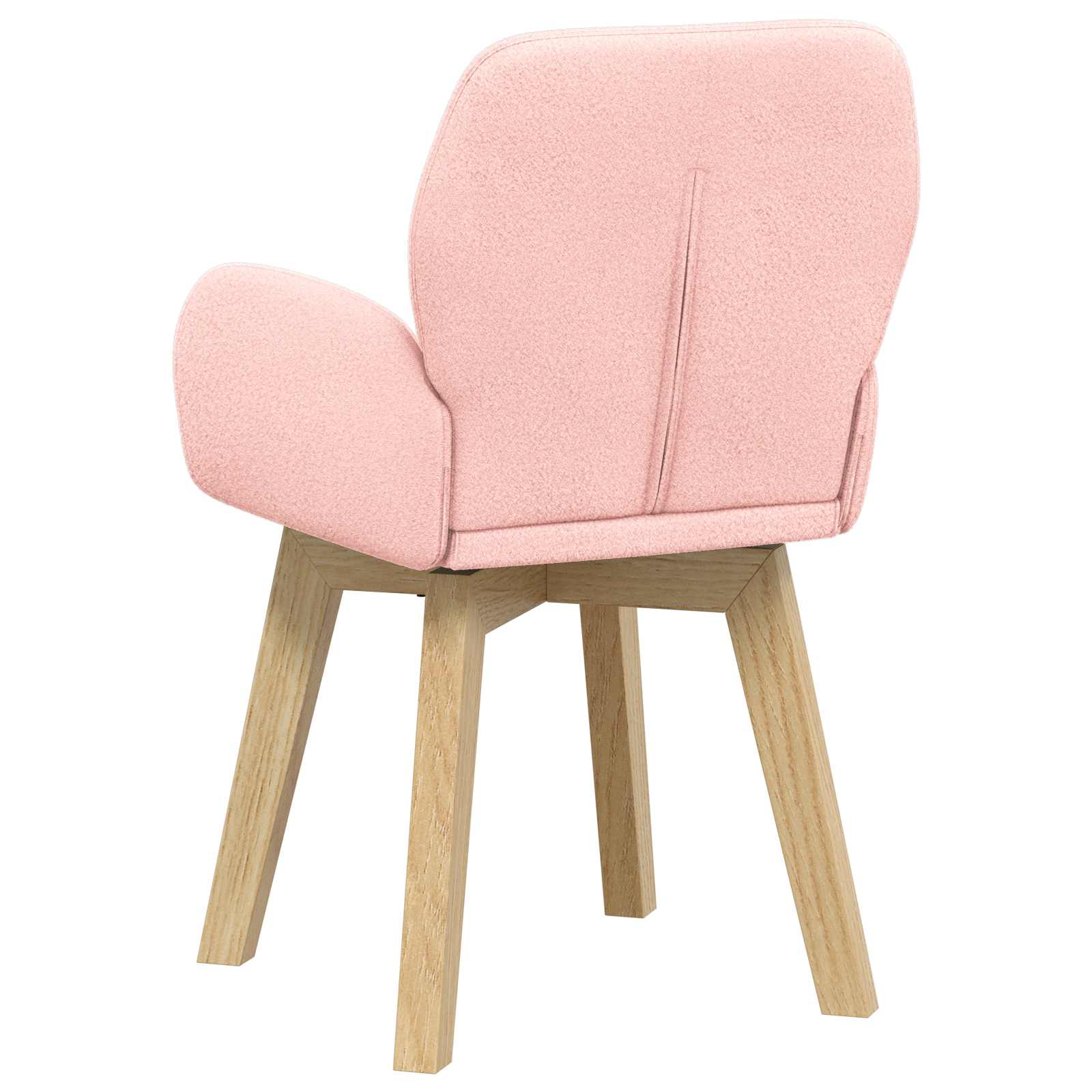 Draai Eetstoelen 6 pcs Bouclé Roze 54 x 58 x 87 cm
