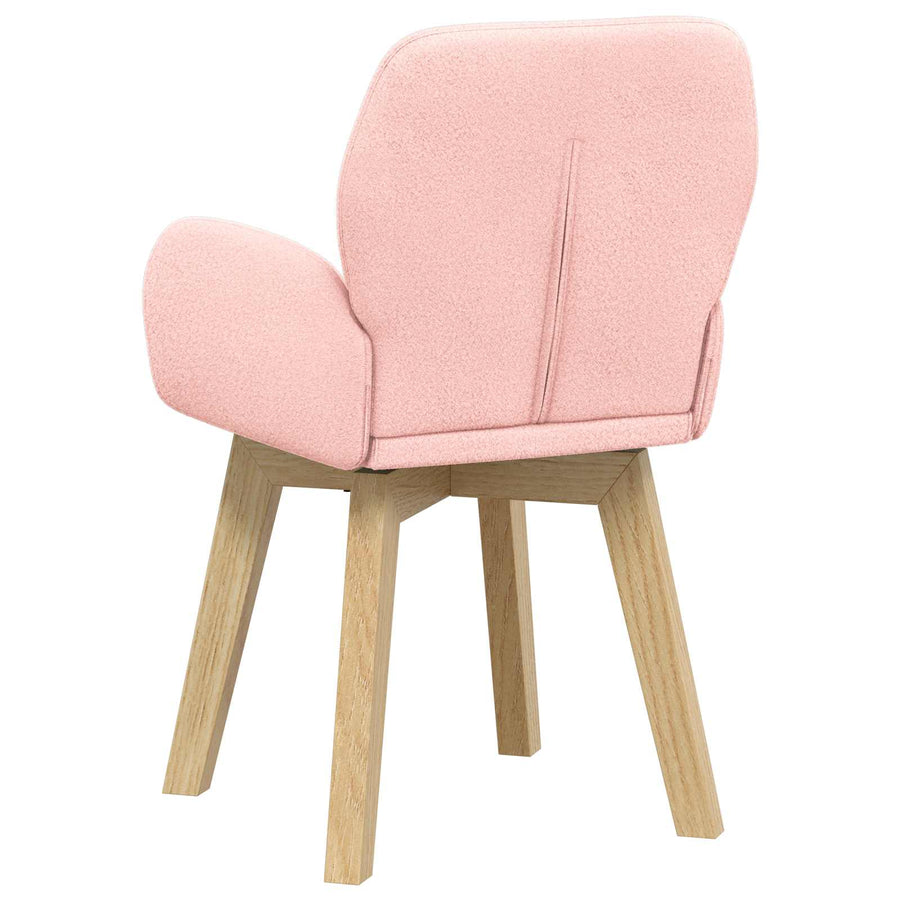 Draai Eetstoelen 6 pcs Bouclé Roze 54 x 58 x 87 cm