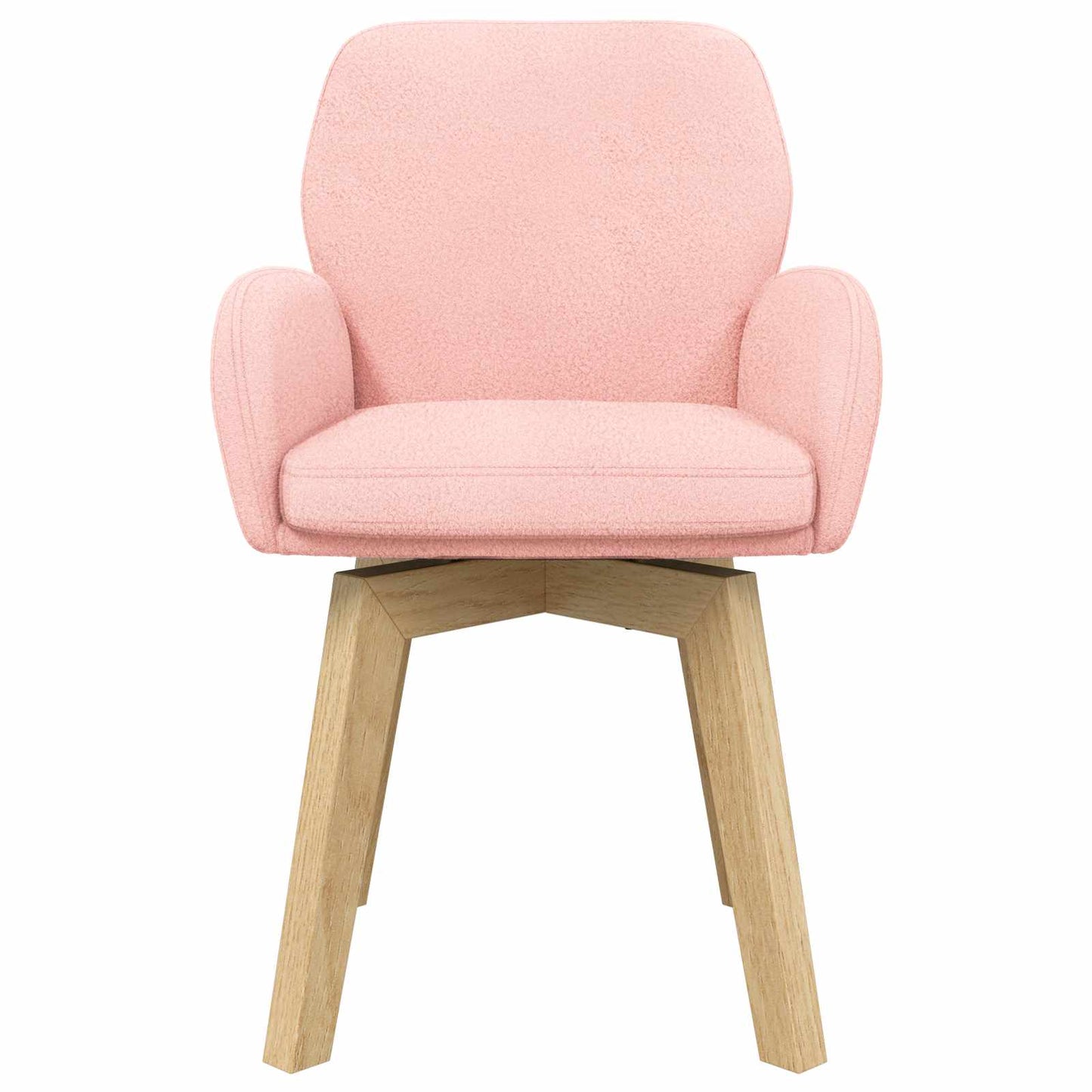 Draai Eetstoelen 6 pcs Bouclé Roze 54 x 58 x 87 cm