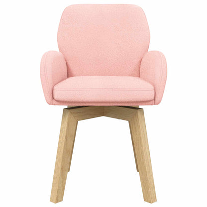Draai Eetstoelen 6 pcs Bouclé Roze 54 x 58 x 87 cm