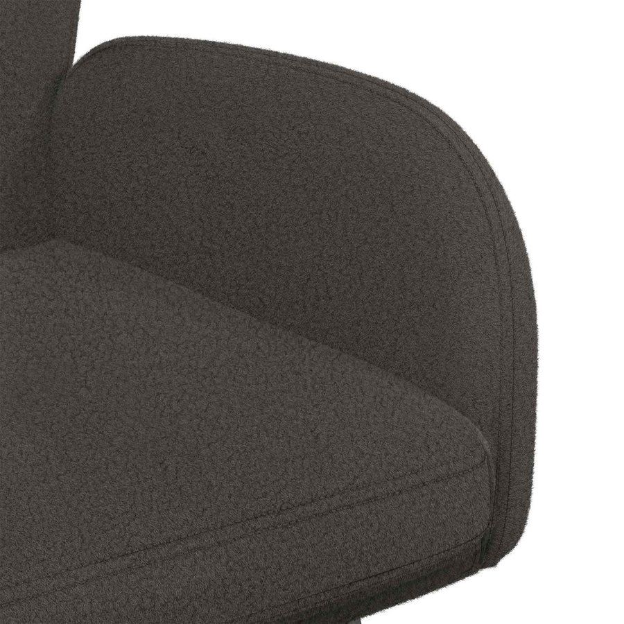 Draai Eetstoelen 6 pcs Bouclé Donkergrijs 54 x 58 x 87 cm