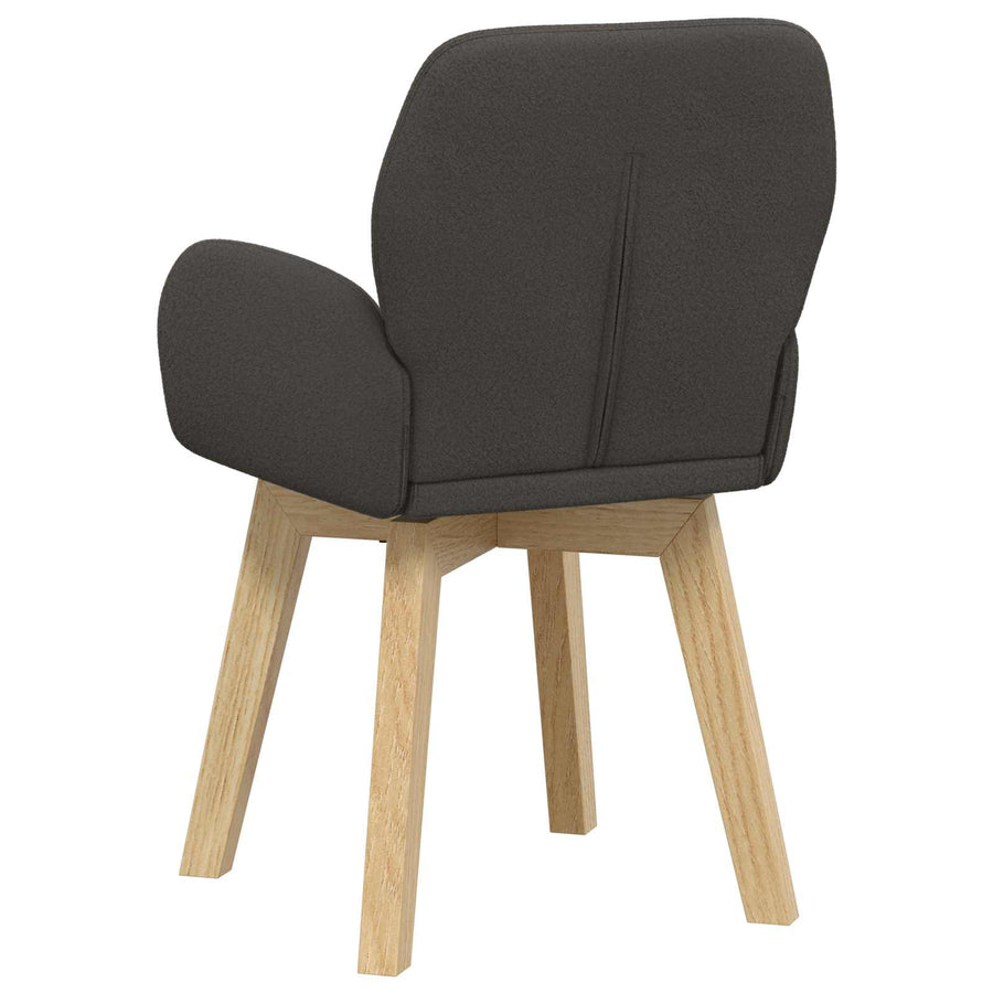 Draai Eetstoelen 6 pcs Bouclé Donkergrijs 54 x 58 x 87 cm