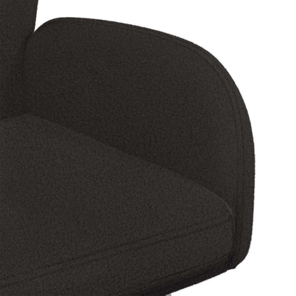 Draai Eetstoelen 6 pcs Bouclé Zwart 54 x 58 x 87 cm