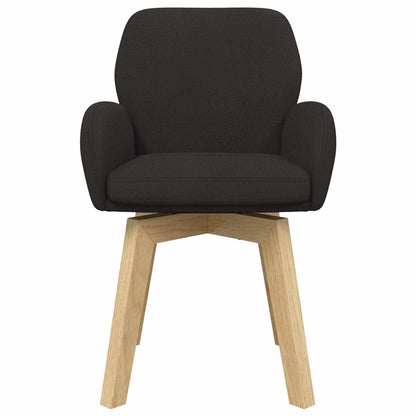 Draai Eetstoelen 6 pcs Bouclé Zwart 54 x 58 x 87 cm