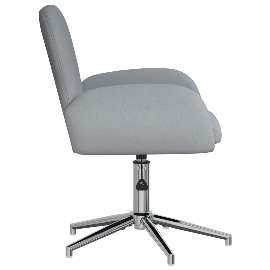 Draaiende Bureaustoelen 2 st 54 x 58 x 90 cm Lichtgrijs Stof