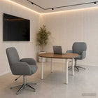 Draaiende Bureaustoelen 2 st 54 x 58 x 90 cm Donkergrijs Stof
