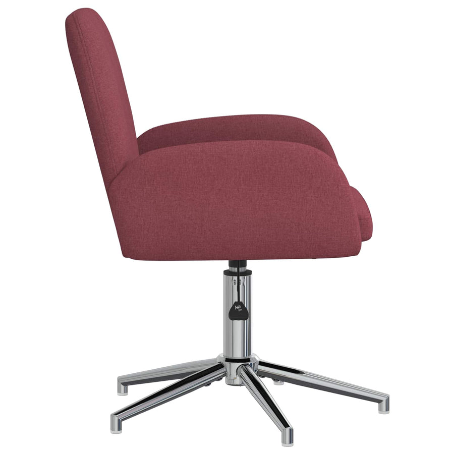 Draaiende Bureaustoelen 2 st 54 x 58 x 90 cm Wijnrood Stof