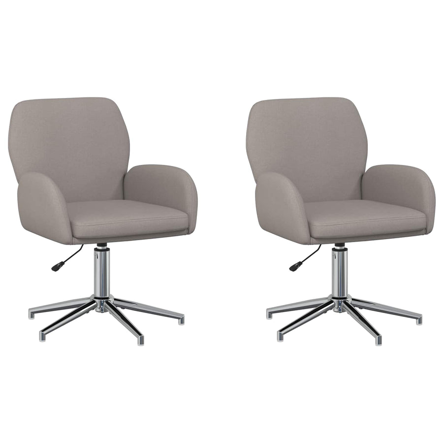 Draaiende Bureaustoelen 2 st 54 x 58 x 90 cm Taupe Stof