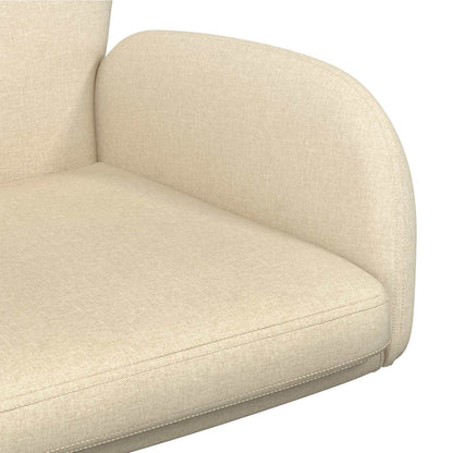 Draaiende Bureaustoelen 2 st 54 x 58 x 90 cm Crèmekleurig Stof