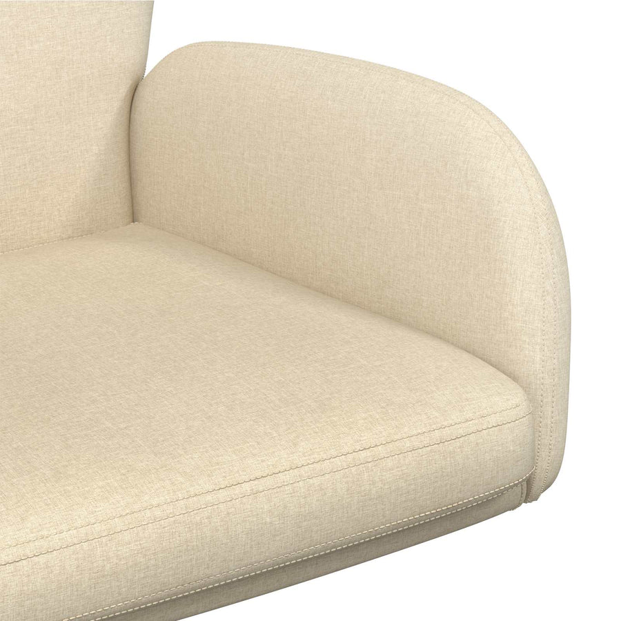 Draaiende Bureaustoelen 2 st 54 x 58 x 90 cm Crèmekleurig Stof