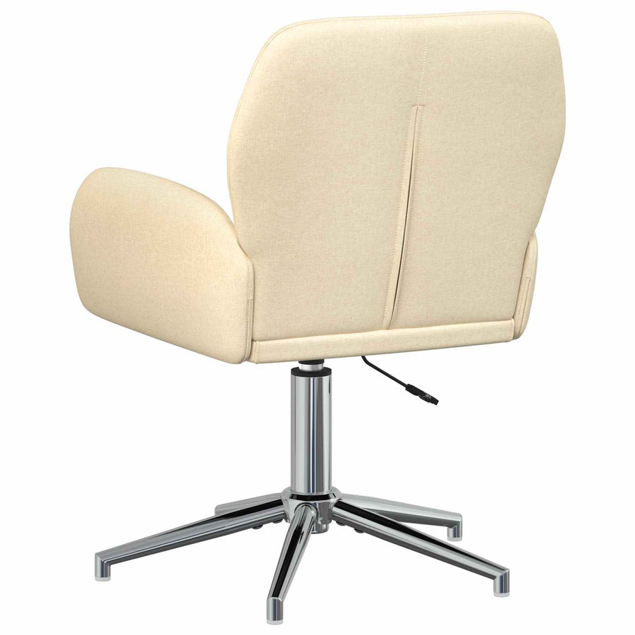 Draaiende Bureaustoelen 2 st 54 x 58 x 90 cm Crèmekleurig Stof
