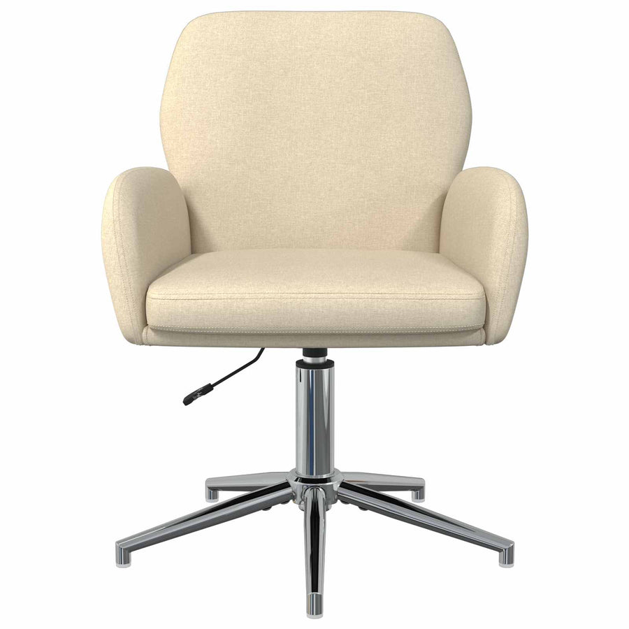 Draaiende Bureaustoelen 2 st 54 x 58 x 90 cm Crèmekleurig Stof