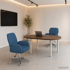 Draaiende Bureaustoelen 2 st 54 x 58 x 90 cm Blauw Stof