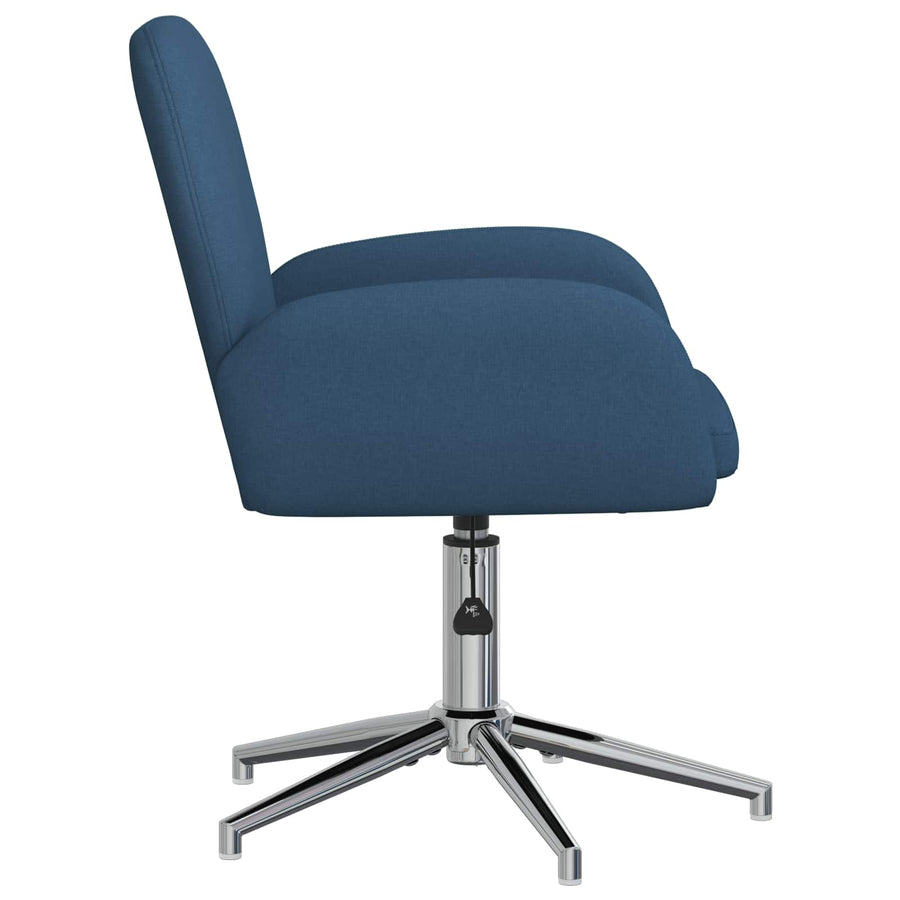 Draaiende Bureaustoelen 2 st 54 x 58 x 90 cm Blauw Stof