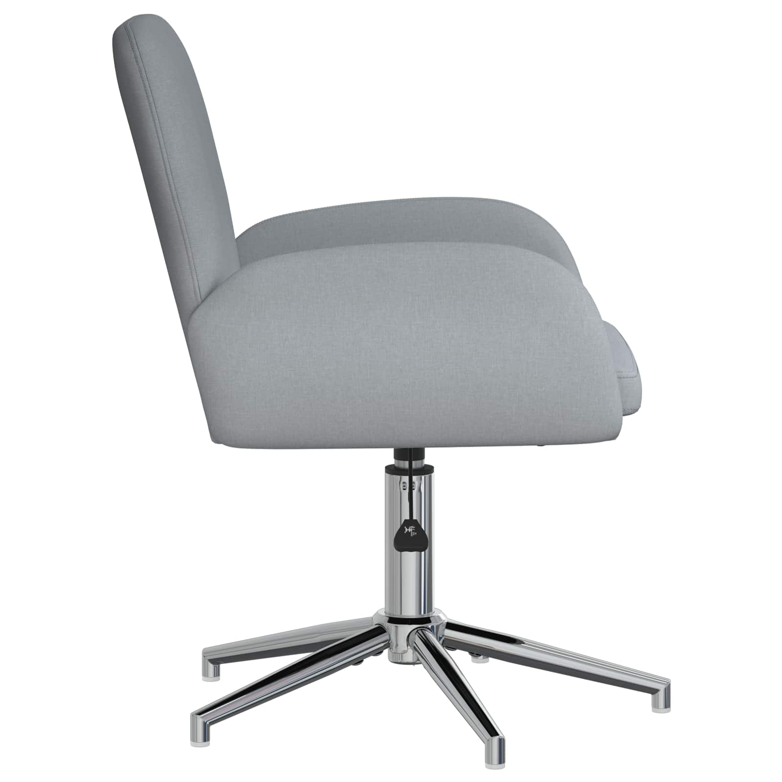 Draaiende Bureaustoelen 4 st 54 x 58 x 90 cm Lichtgrijs Stof