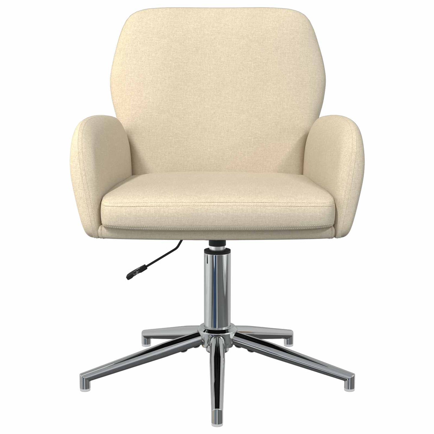Draaiende Bureaustoelen 4 st 54 x 58 x 90 cm Crèmekleurig Stof