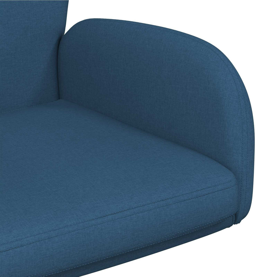 Draaiende Bureaustoelen 4 st 54 x 58 x 90 cm Blauw Stof
