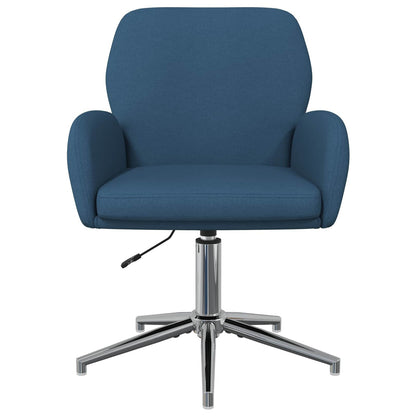Draaiende Bureaustoelen 4 st 54 x 58 x 90 cm Blauw Stof