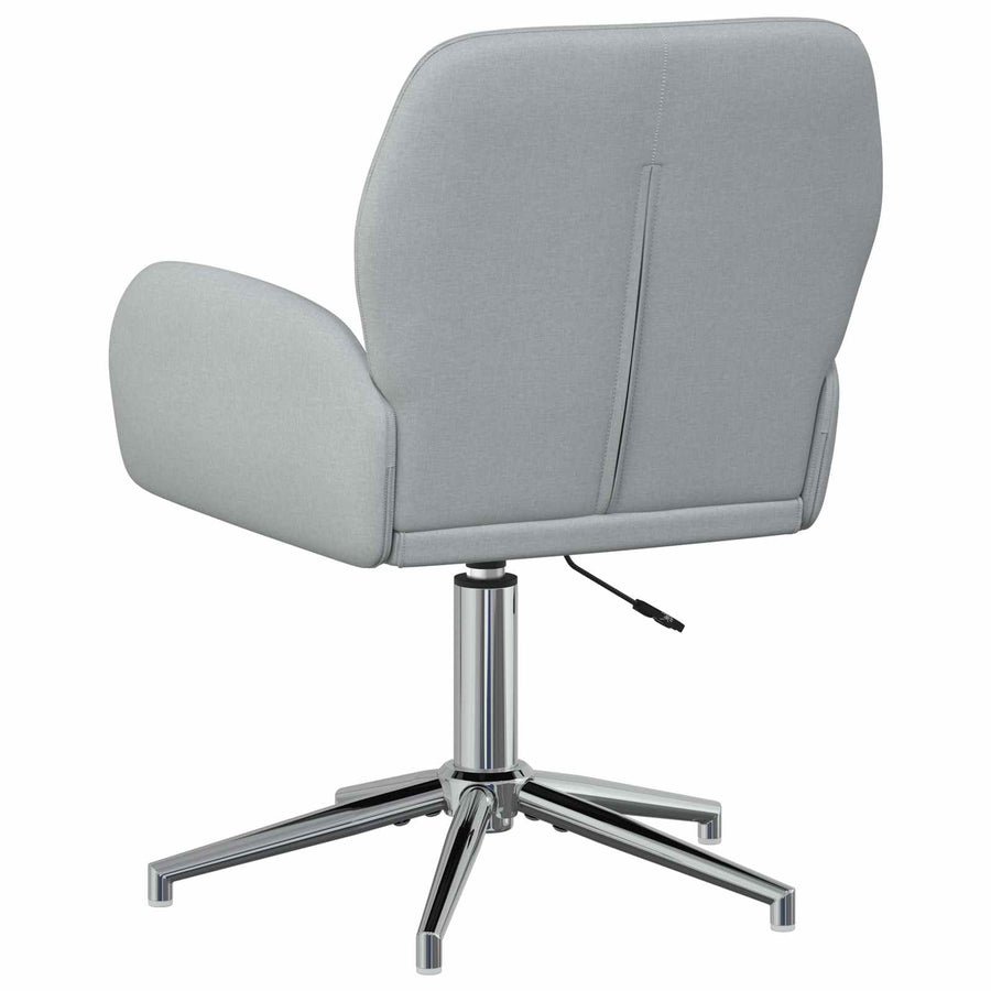 Draaiende Bureaustoelen 6 st 54 x 58 x 90 cm Lichtgrijs Stof