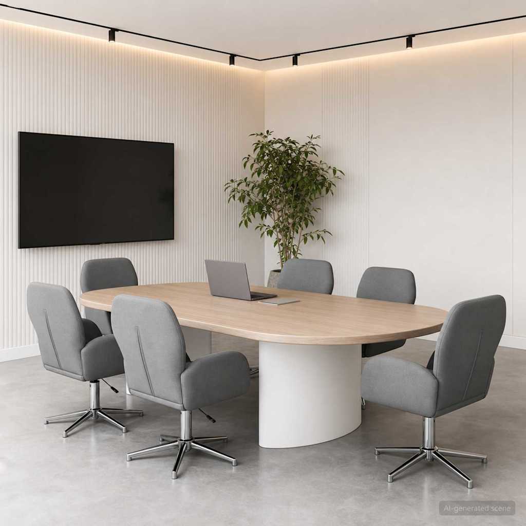 Draaiende Bureaustoelen 6 st 54 x 58 x 90 cm Donkergrijs Stof