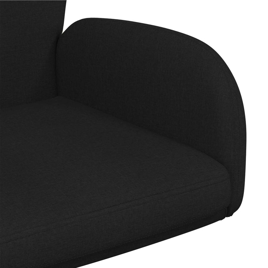 Draaiende Bureaustoelen 6 st 54 x 58 x 90 cm Zwart Stof