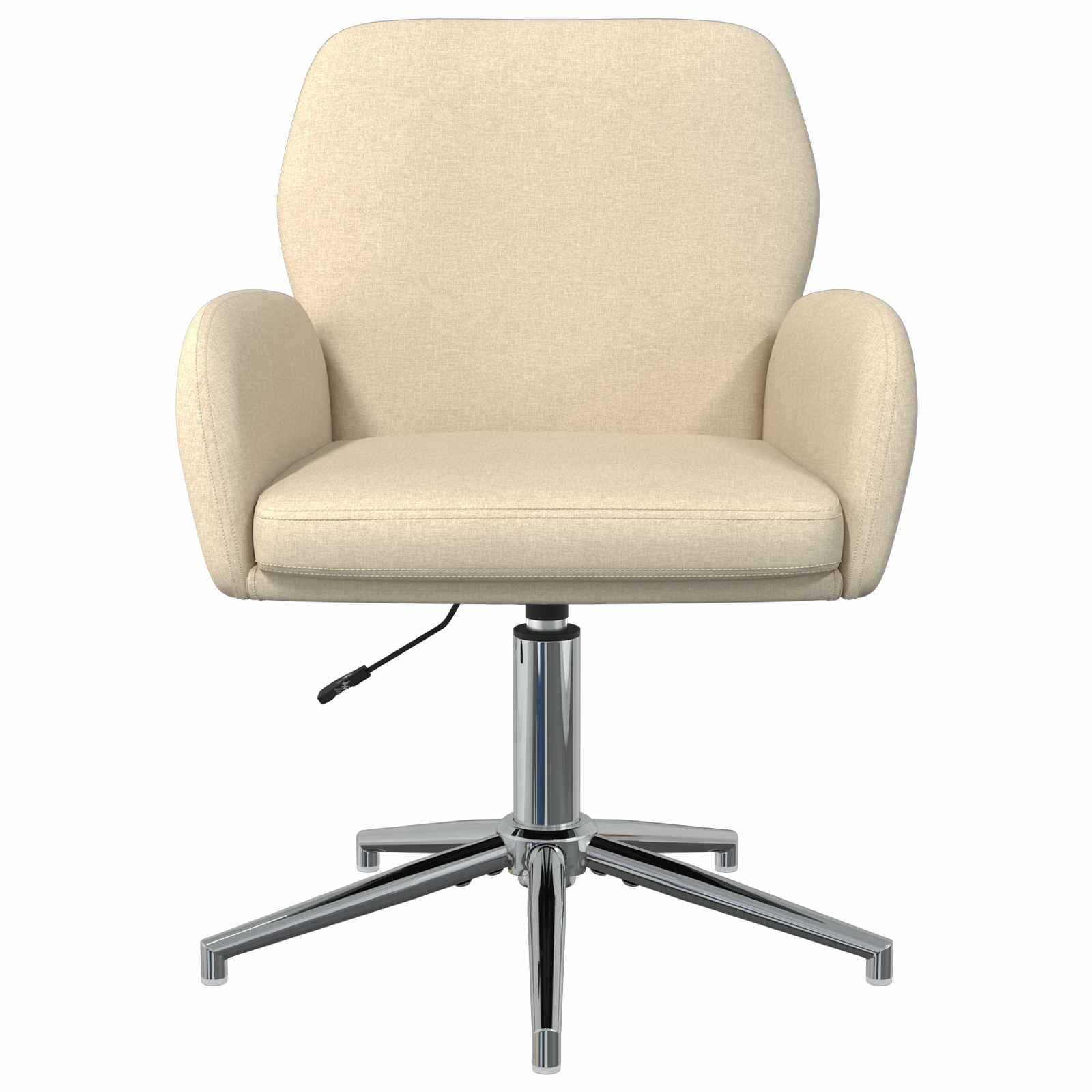 Draaiende Bureaustoelen 6 st 54 x 58 x 90 cm Crèmekleurig Stof