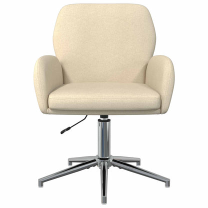 Draaiende Bureaustoelen 6 st 54 x 58 x 90 cm Crèmekleurig Stof