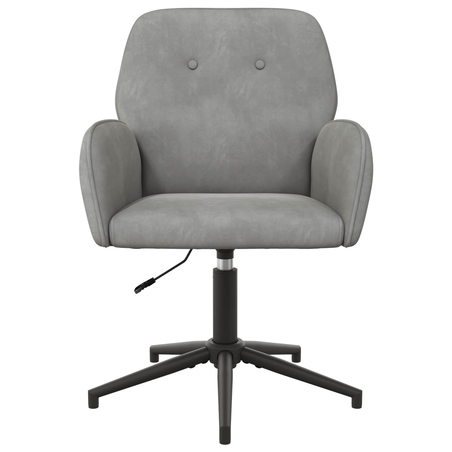 Draaiende Bureaustoelen 2 st 54 x 55 x 90 cm Lichtgrijs fluweel