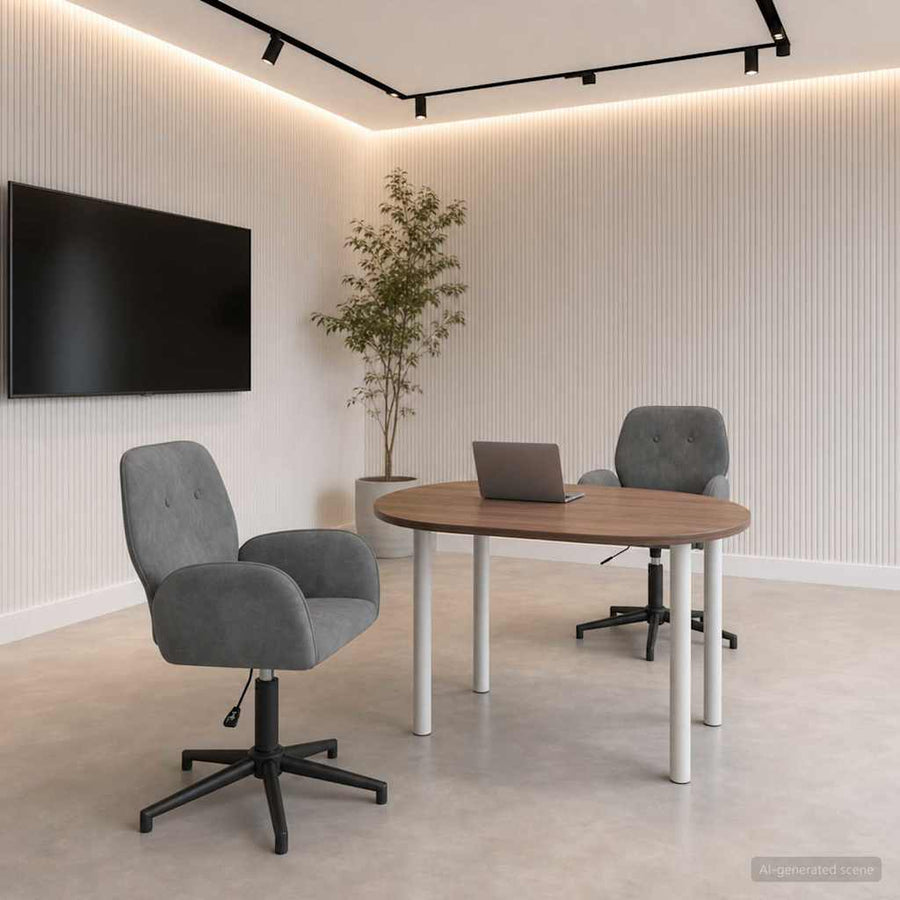 Draaiende Bureaustoelen 2 st 54 x 55 x 90 cm Donkergrijs
